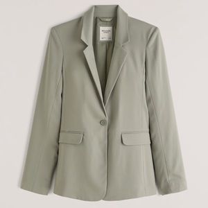 🧡 Abercrombie Single-Breasted Blazer Sage Green